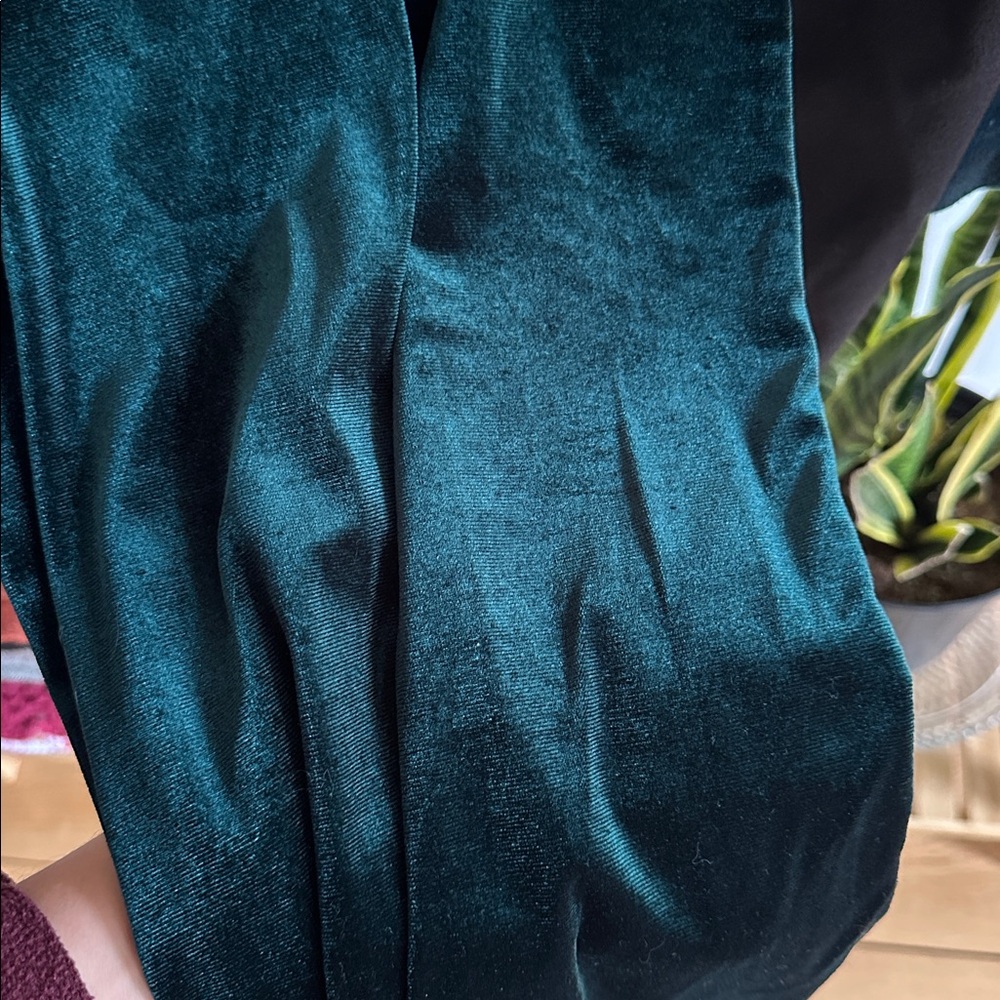 slim fit dress slacks Dark Green Velvet Fleur Mini Dress main image 1